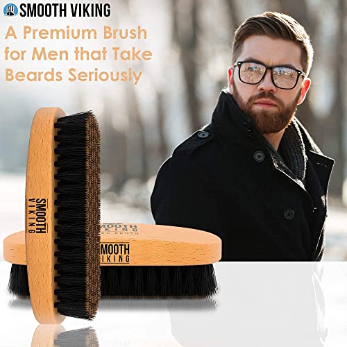 Beard Brush and Comb - Natural Boar Bristle Beard Brush & Beard Comb for Men ...