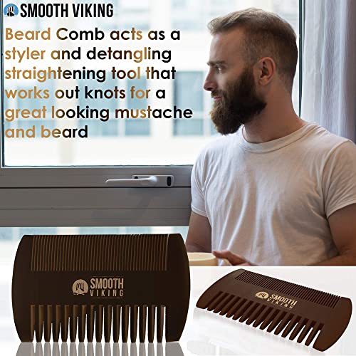 Boar Bristle Beard & Mustache Brush - Beard Brush for Men Perfect for Beard G...