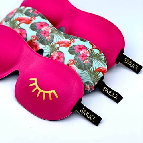 SMUG 100% Blackout Sleep Mask | Eyelash Friendly Eye Mask | Travel Sleep Cove...