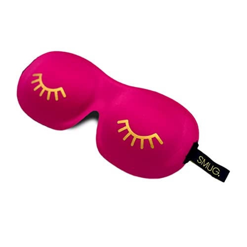 SMUG 100% Blackout Sleep Mask | Eyelash Friendly Eye Mask | Travel Sleep Cove...