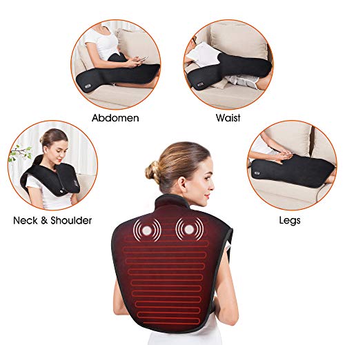 Heating Pad for Neck and Shoulders, Heating Pad for Back Pain Relief, 2 Heat ...