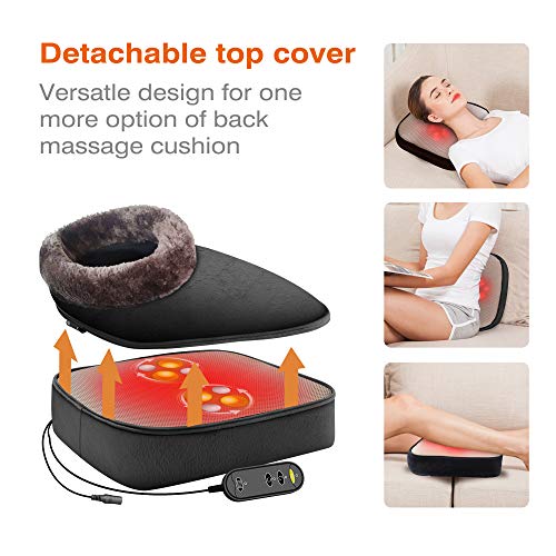 Snailax 2-in-1 Shiatsu Foot and Back Massager with Heat - Kneading Feet Massa...