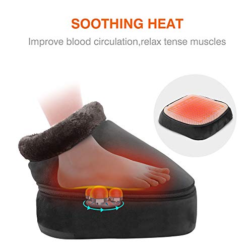 Snailax 2-in-1 Shiatsu Foot and Back Massager with Heat - Kneading Feet Massa...