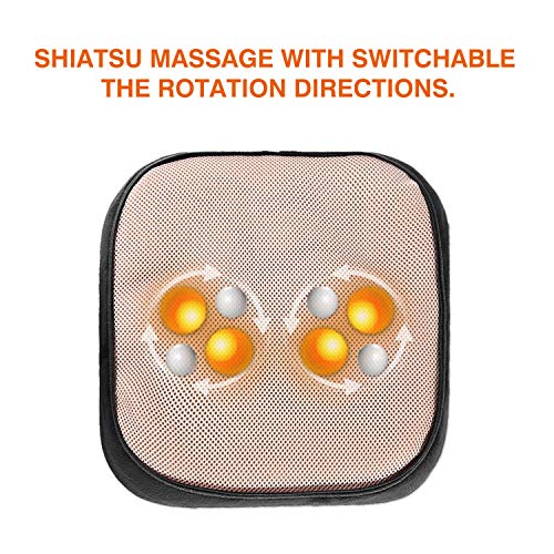 Snailax 2-in-1 Shiatsu Foot and Back Massager with Heat - Kneading Feet Massa...