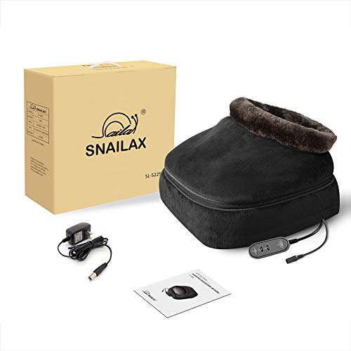 Snailax 2-in-1 Shiatsu Foot and Back Massager with Heat - Kneading Feet Massa...