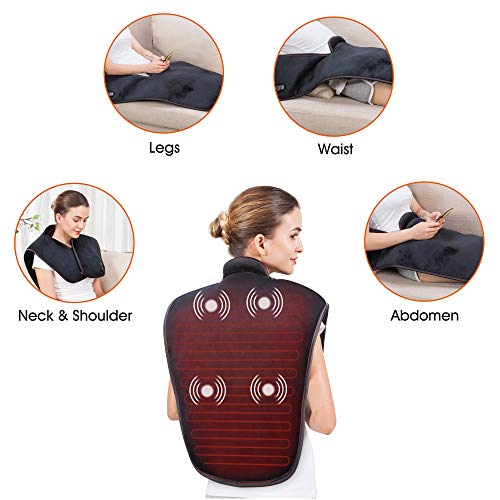 Snailax Heating Pads for Neck and Shoulders-Large Heat Wrap with Fast Heating...