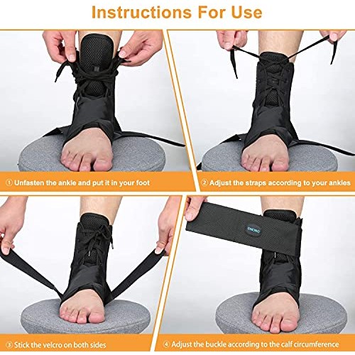 SNEINO Ankle Brace for Women & Men - Ankle Brace for Sprained Ankle, Ankle Su...