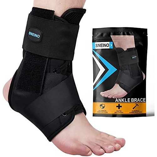 SNEINO Ankle Brace for Women & Men - Ankle Brace for Sprained Ankle, Ankle Su...