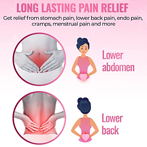 Love Ease Heart Shaped Microwavable Period Heating Pad for Cramps, Menstrual ...