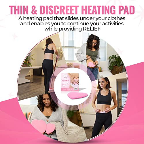 Love Ease Heart Shaped Microwavable Period Heating Pad for Cramps, Menstrual ...