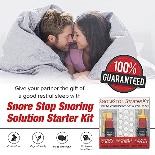 Snore Stop Snoring Solution Starter Kit, Natural Anti-Snoring Aid, Snoring Re...