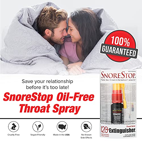 SnoreStop Extinguisher Snoring Solution - Anti Snoring Throat Spray, Device-F...