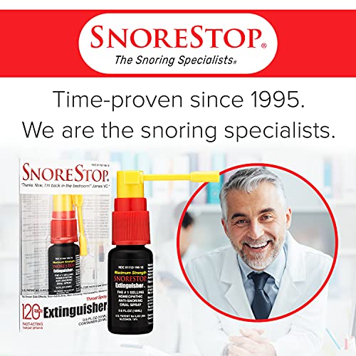 SnoreStop Extinguisher Snoring Solution - Anti Snoring Throat Spray, Device-F...