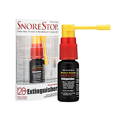SnoreStop Extinguisher Snoring Solution - Anti Snoring Throat Spray, Device-F...