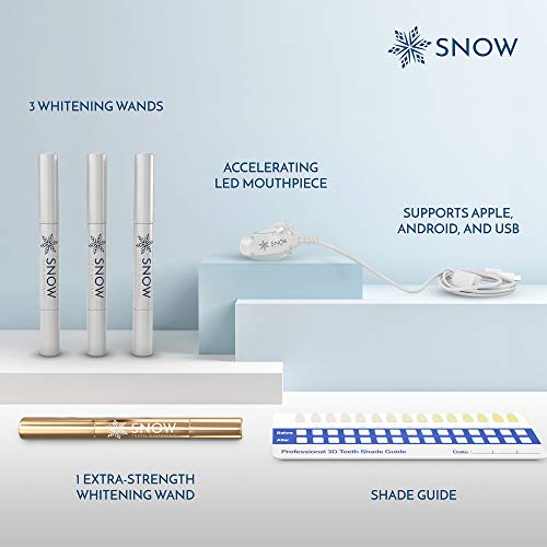 SNOW Teeth Whitening Kit with LED Light | Complete at Home Whitening System -...