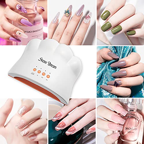 UV LED Nail Lamp, SnowDream 24/48W Convertible Gel Nail Light Curing Lamp Nai...