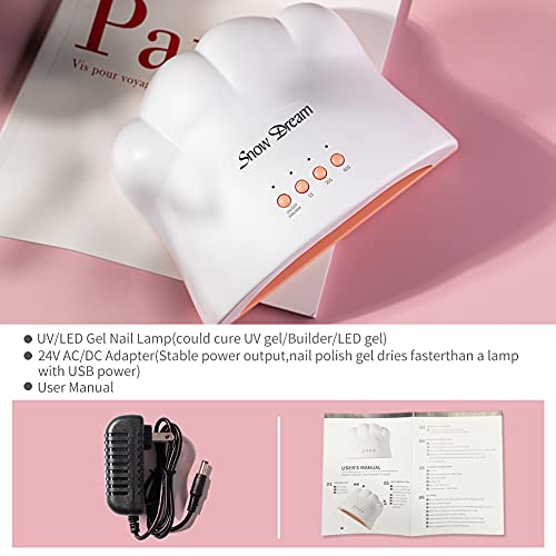 UV LED Nail Lamp, SnowDream 24/48W Convertible Gel Nail Light Curing Lamp Nai...