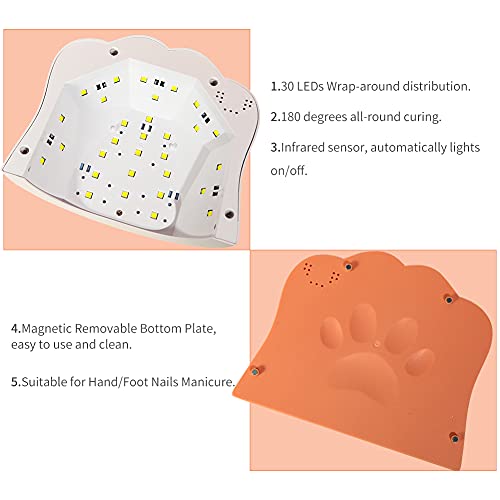 UV LED Nail Lamp, SnowDream 24/48W Convertible Gel Nail Light Curing Lamp Nai...