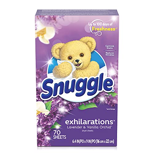 Snuggle Exhilarations Fabric Softener Dryer Sheets, Lavender & Vanilla Orchid...