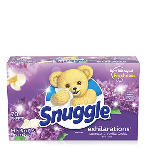 Snuggle Exhilarations Fabric Softener Dryer Sheets, Lavender & Vanilla Orchid...