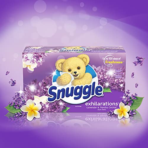 Snuggle Exhilarations Fabric Softener Dryer Sheets, Lavender & Vanilla Orchid...