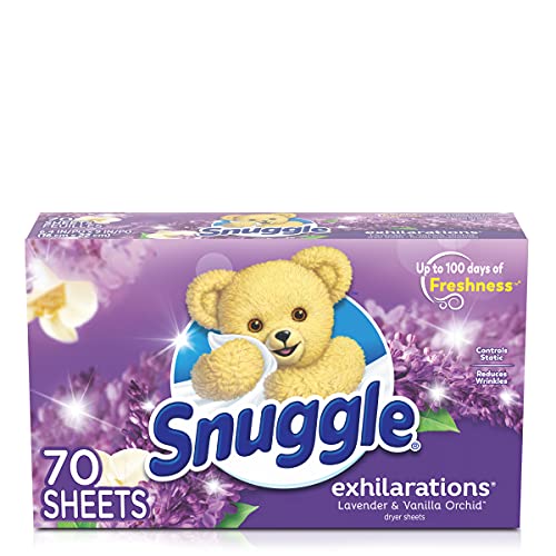 Snuggle Exhilarations Fabric Softener Dryer Sheets, Lavender & Vanilla Orchid...