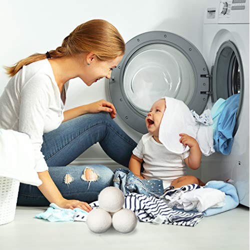 SnugPad XL Wool Dryer Balls, Natural Fabric Softener 100% Organic New Zealand...