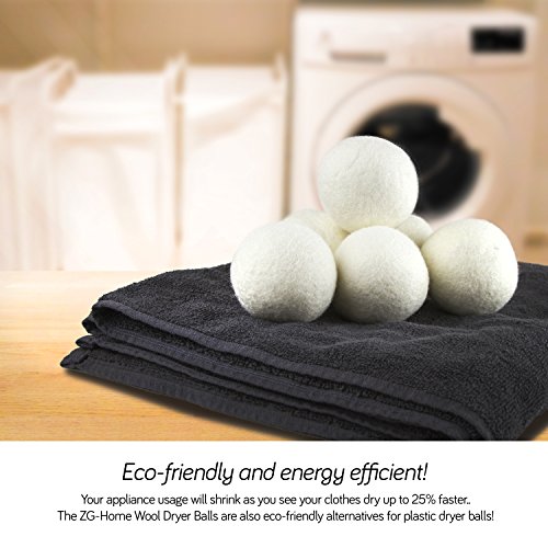 (Upgraded) SnugPad XL Size Wool Dryer Balls Natural Fabric Softener & 100% Or...
