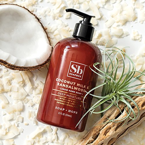 Soapbox Liquid Hand Soap, Coconut Milk & Sandalwood, Gentle & Moisturizing Ha...