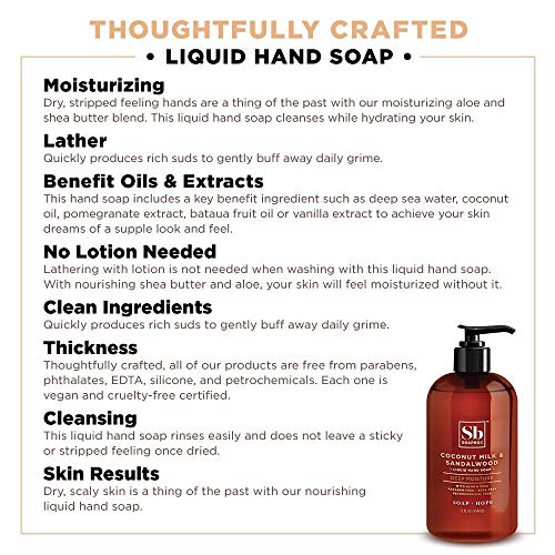 Soapbox Liquid Hand Soap, Coconut Milk & Sandalwood, Gentle & Moisturizing Ha...