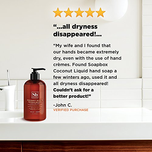 Soapbox Liquid Hand Soap, Coconut Milk & Sandalwood, Gentle & Moisturizing Ha...