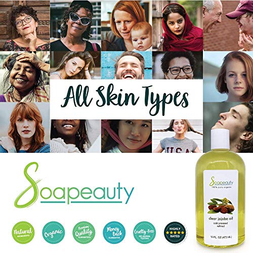 Clear JOJOBA Oil Organic Cold Pressed | 100% Pure Natural Jojoba Oil | Carrie...