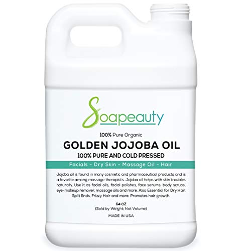 JOJOBA OIL Organic Cold Pressed Unrefined | 100% Pure Natural Golden Jojoba O...