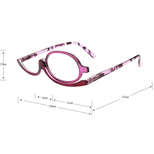Soarea Makeup Reading Glasses for Women Magnifying Cosmetic Readers Flip Lens...
