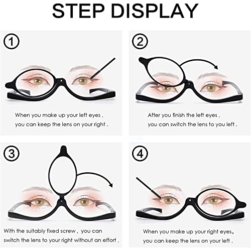 Soarea Makeup Reading Glasses for Women Magnifying Cosmetic Readers Flip Sing...