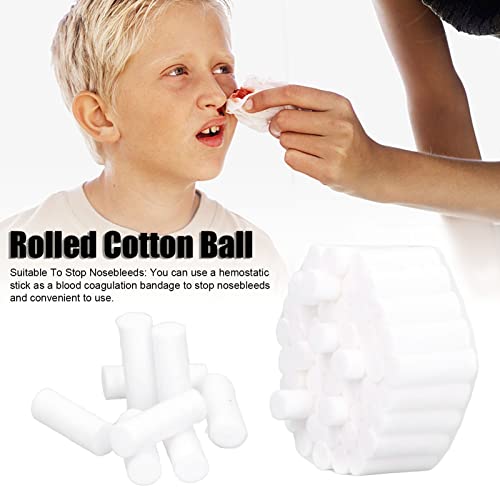 Rolled Cotton Ball, Quickly Stop Cotton Gauze Rolls for Mouth Nosebleeds