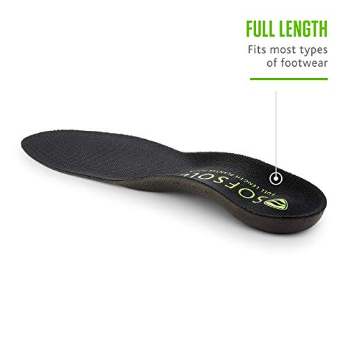 Sof Sole Insoles Women's Plantar Fascia Support Full-Length Gel Shoe Insert, ...