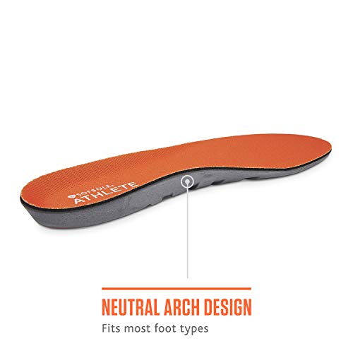 Sof Sole mens Athlete Performance Full-length Insole, Orange, Men s 11-12.5 US