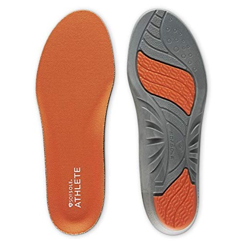 Sof Sole mens Athlete Performance Full-length Insole, Orange, Men s 11-12.5 US