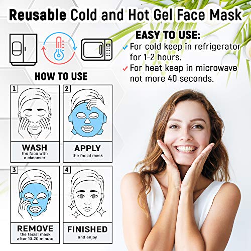 Sofida Cold Hot Gel Face Eye Mask - Reduce Puffy Dark Circles Bags Under Eyes...
