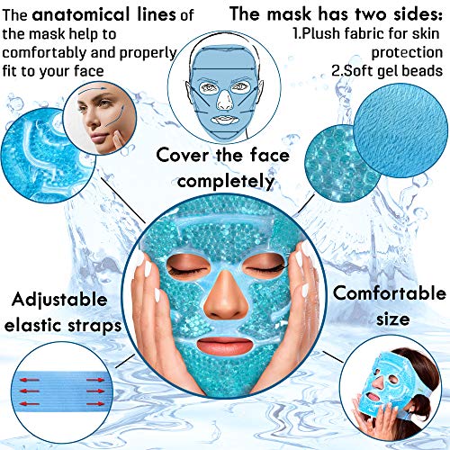 Sofida Cold Hot Gel Face Eye Mask - Reduce Puffy Dark Circles Bags Under Eyes...