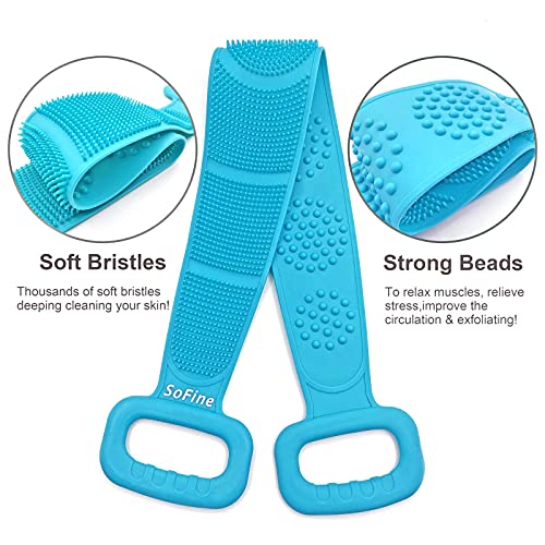 2021 Upgrade Back Scrubber,Back Body Brush,Silicone Bath Scrubber with Massag...