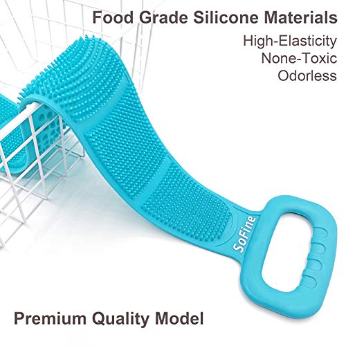 2021 Upgrade Back Scrubber,Back Body Brush,Silicone Bath Scrubber with Massag...