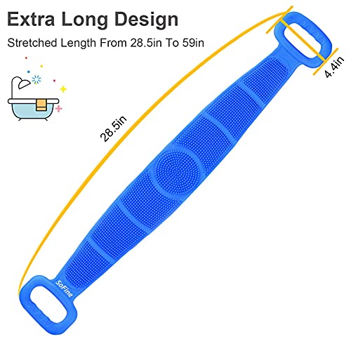 2021 Upgrade Back Scrubber,Back Body Brush,Silicone Bath Scrubber with Massag...