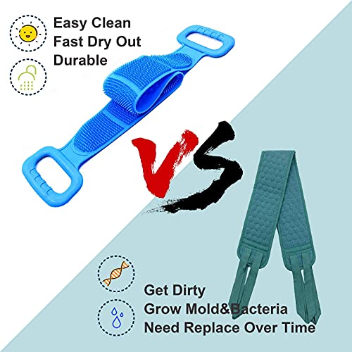 2021 Upgrade Back Scrubber,Back Body Brush,Silicone Bath Scrubber with Massag...