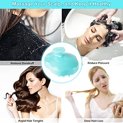 Scalp Massager Shampoo Brush for Men Women Kids Pets Scalp Care Silicone Head...
