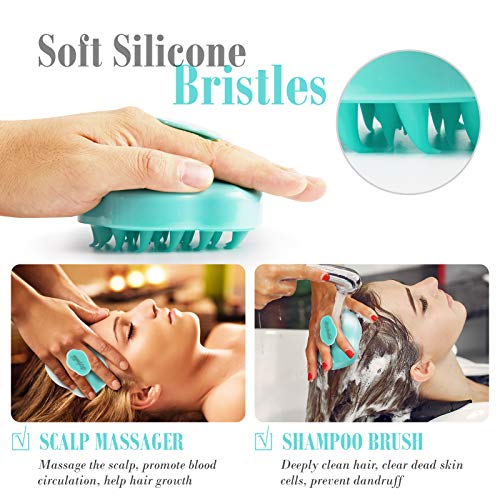 Scalp Massager Shampoo Brush for Men Women Kids Pets Scalp Care Silicone Head...