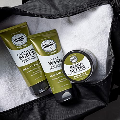 Soft-Sheen Carson Magic Beard Grooming Kit for Men with Cedarwood Oil- Beard ...