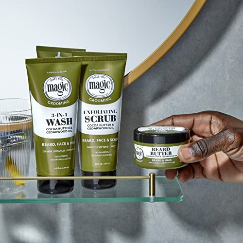 Soft-Sheen Carson Magic Beard Grooming Kit for Men with Cedarwood Oil- Beard ...