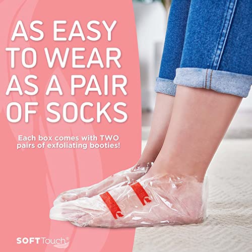 Soft Touch Foot Peel Mask - Pack of 2 Feet Peeling Masks for Dry, Cracked Hee...